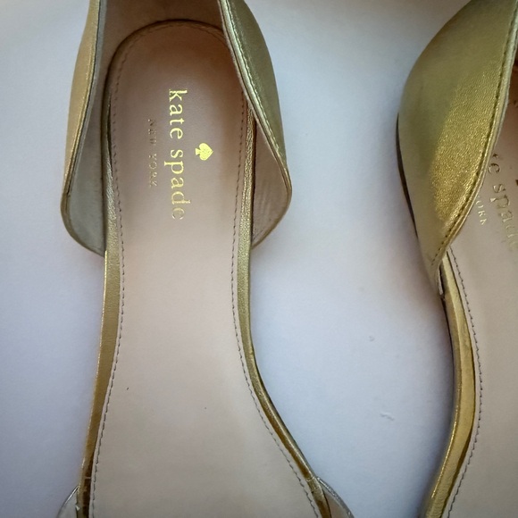 Kate Spade Metallic Gold Flats 7.5 - Picture 3 of 5